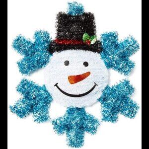 Winter Wonder Lane Snowman Snowflake Wall or Door Hanging Sparkle Decoration